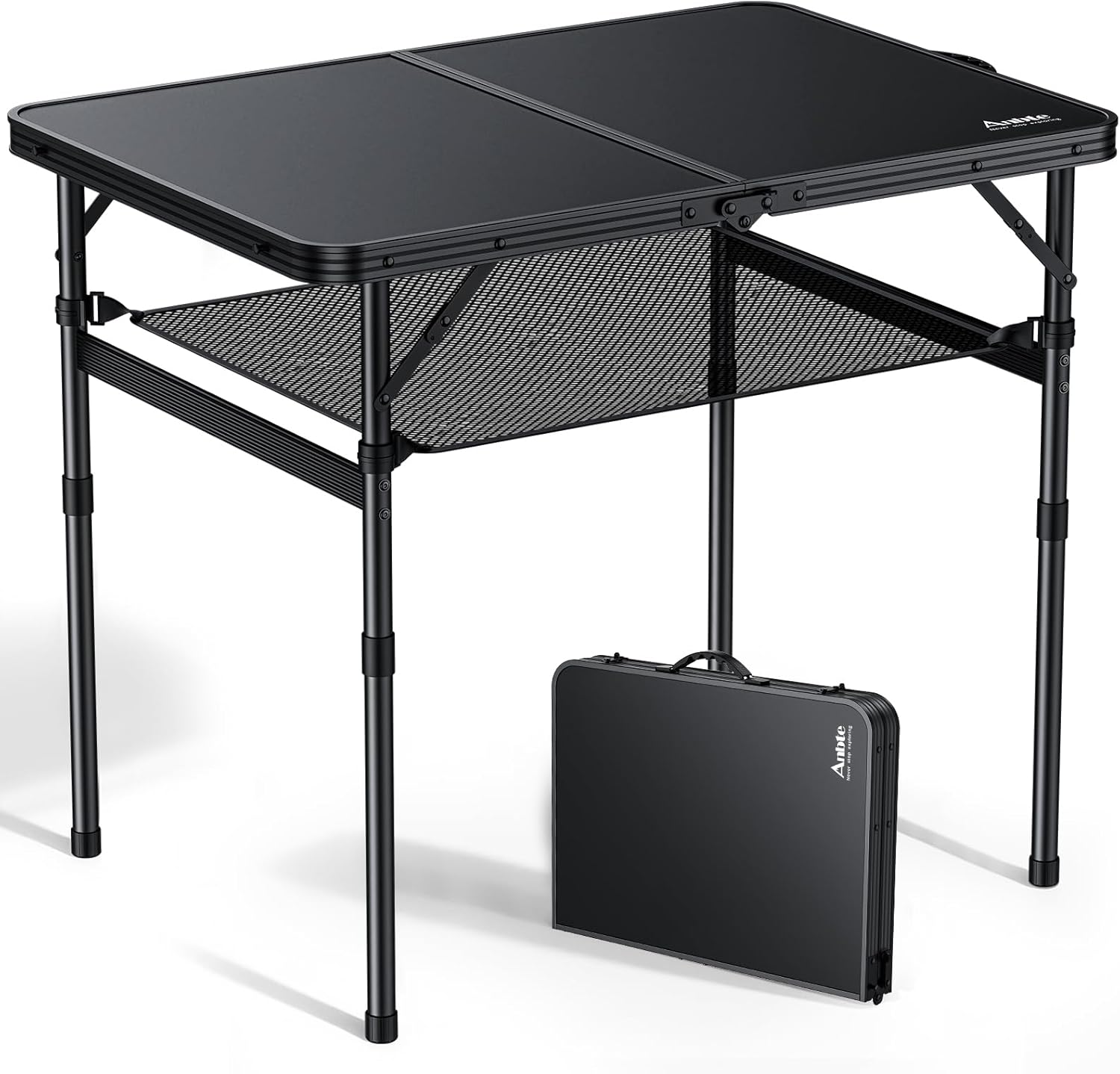 Outdoor Camping Table With Storage - 36