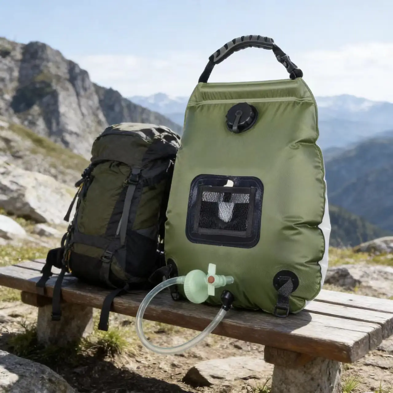 Outdoor Camping Hot Water Shower - Solar Shower Bag 20L Outdoor Solar