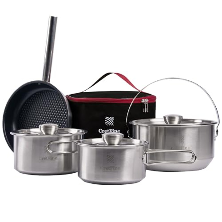 Camp Cooking Set - CampPro Camp Cooking Set for 4-8: