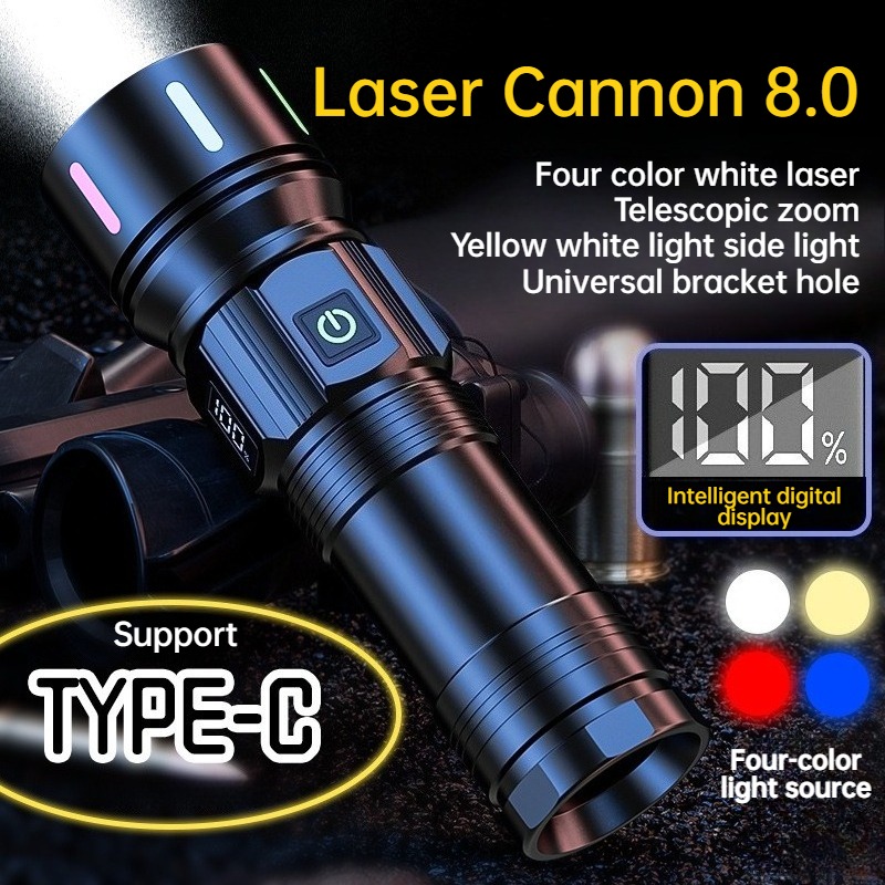 Outdoor Camping Lamp - Strong Light LED Flashlight Telescopic Zoom