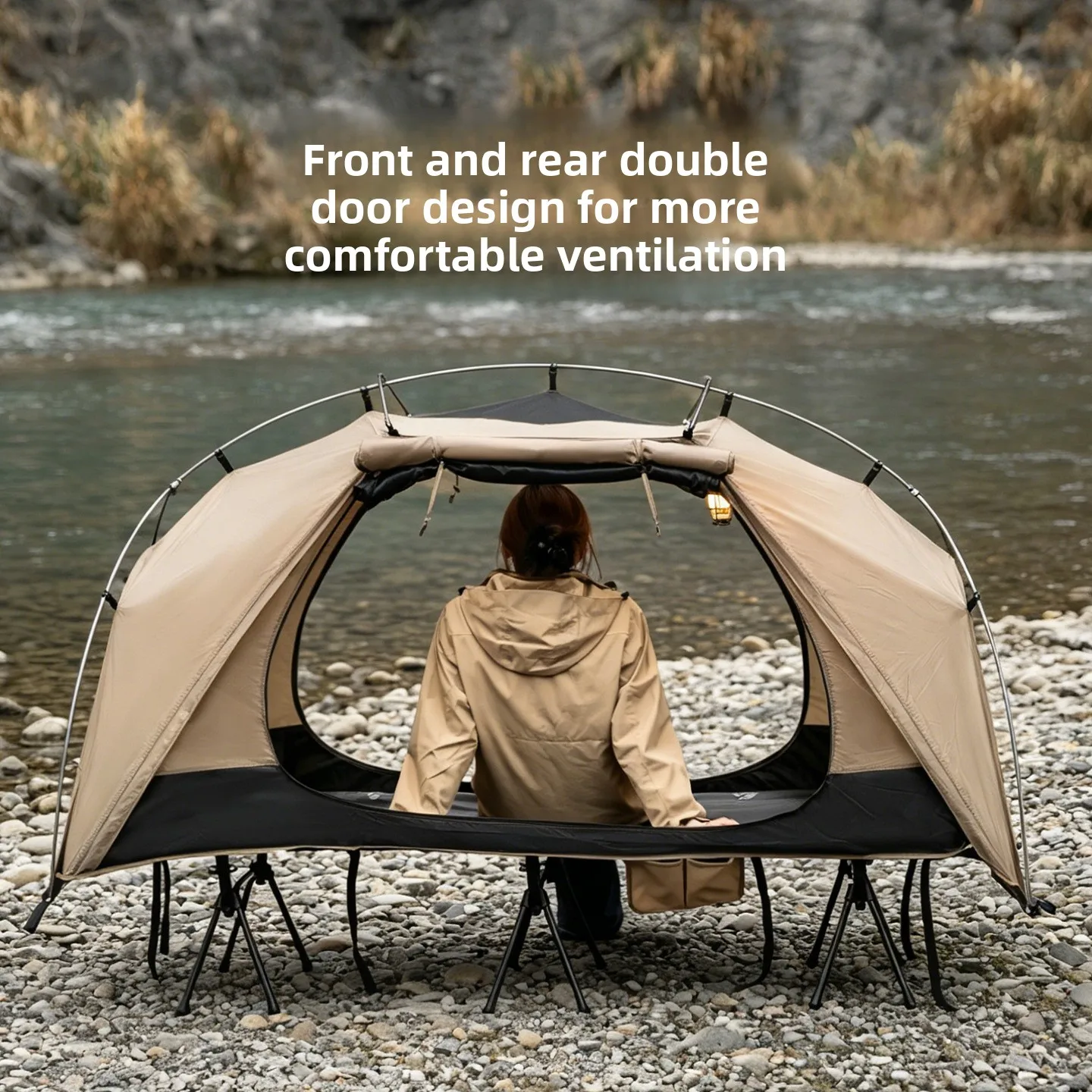 Outdoor Camping Gazebo - MOUNTAINHIKER Nwe Single Camp Bed Tent
