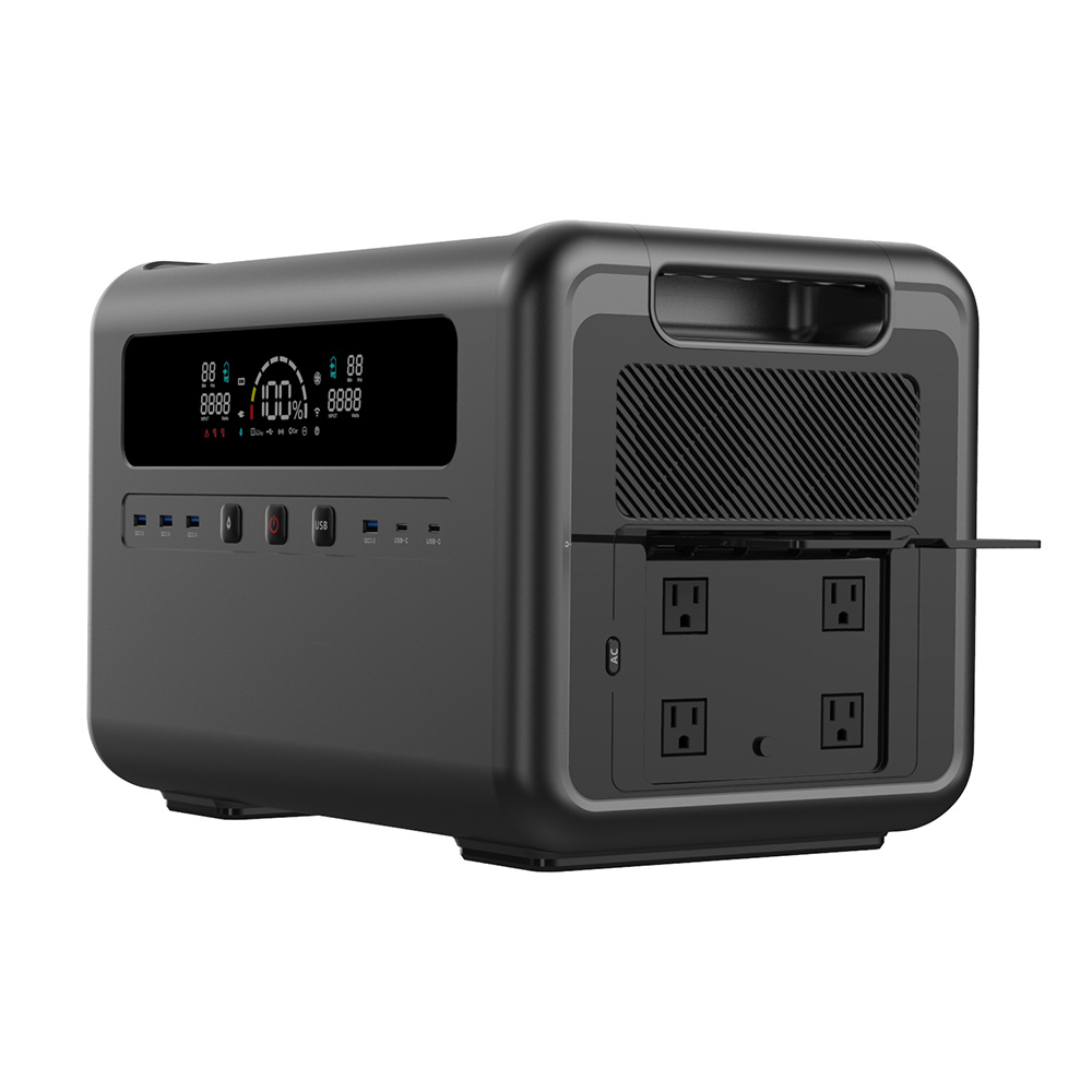 Outdoor Camp - 2400W Solar Power Generator, Large Capacity