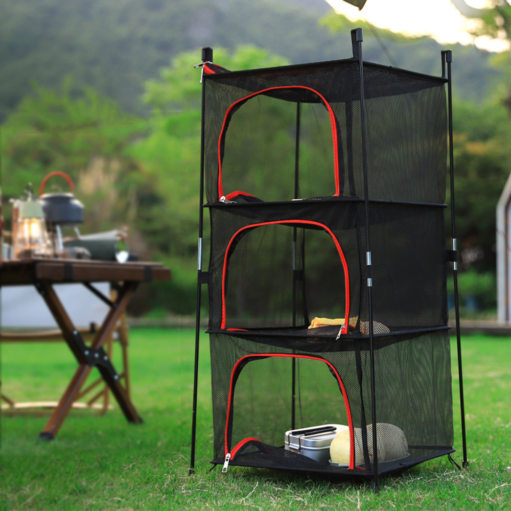 Outdoor Camping Uk - Camping Storage Drying Net 3 Layer