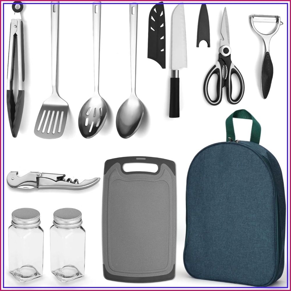 Camp Utensil Set - Camping Cooking Utensil Set 10 Piece,