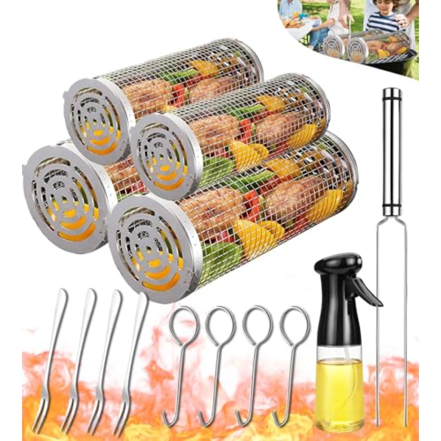 Camp Utensil Set - Outdoor Grilling Baskets Grill Bbq Equipment