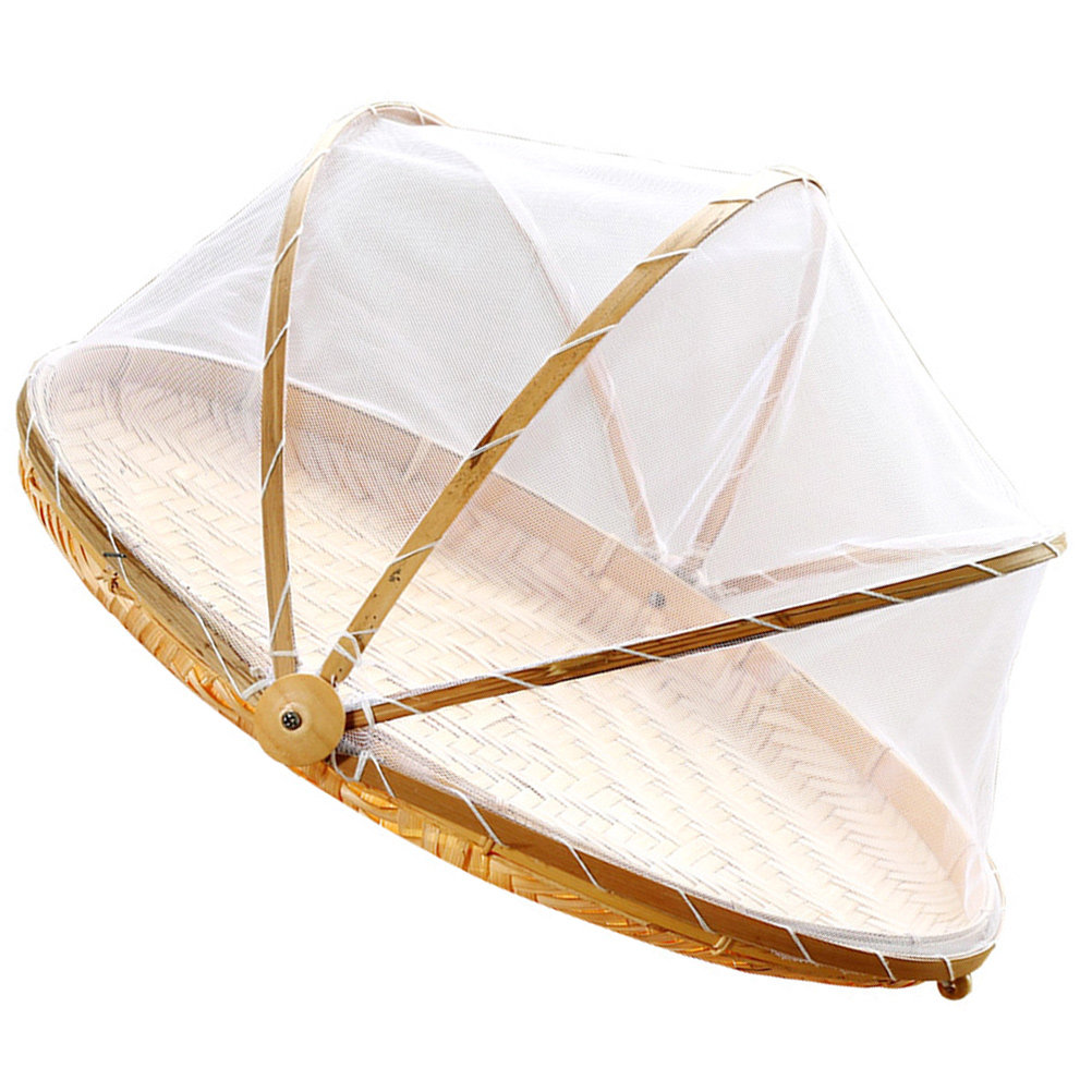 Outdoor Camping Ideas - Bamboo Woven Tent Basket for Food