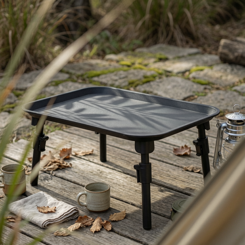 Outdoor Camping Table With Storage - Carp Fishing Table Foldable Legs Retractable