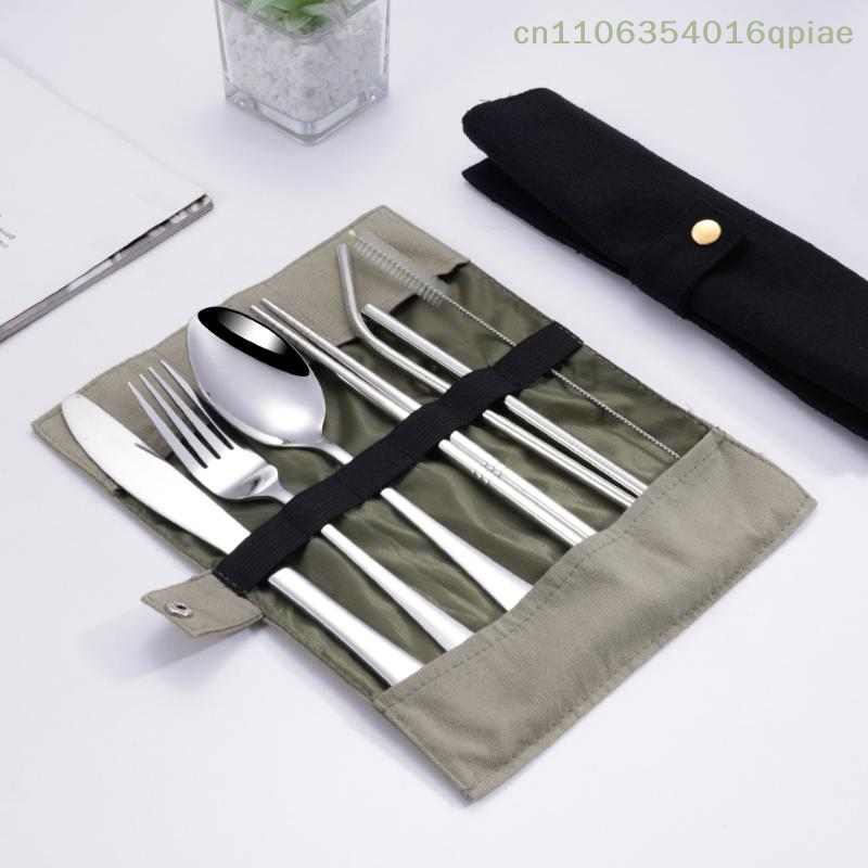 Camp Utensil Set - 8 Pcs/Set Tableware Travel Cutlery Set