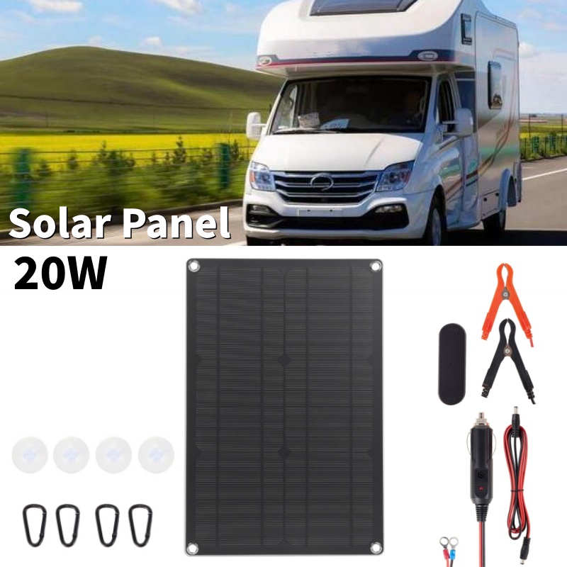Outdoor Camp - 20W Solar Panel Kit High Conversion