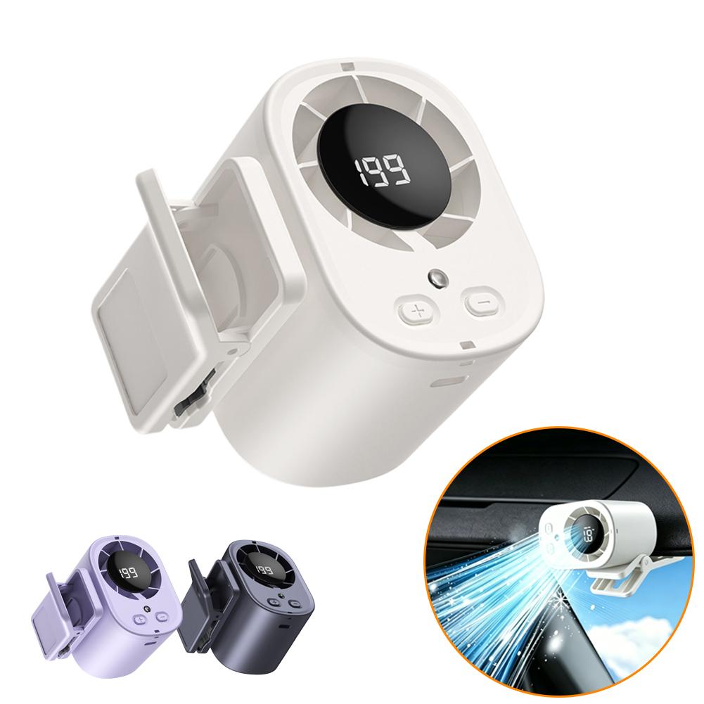 Outdoor Camping Vehicle - Portable Clip-On Fan with LED Display,USB