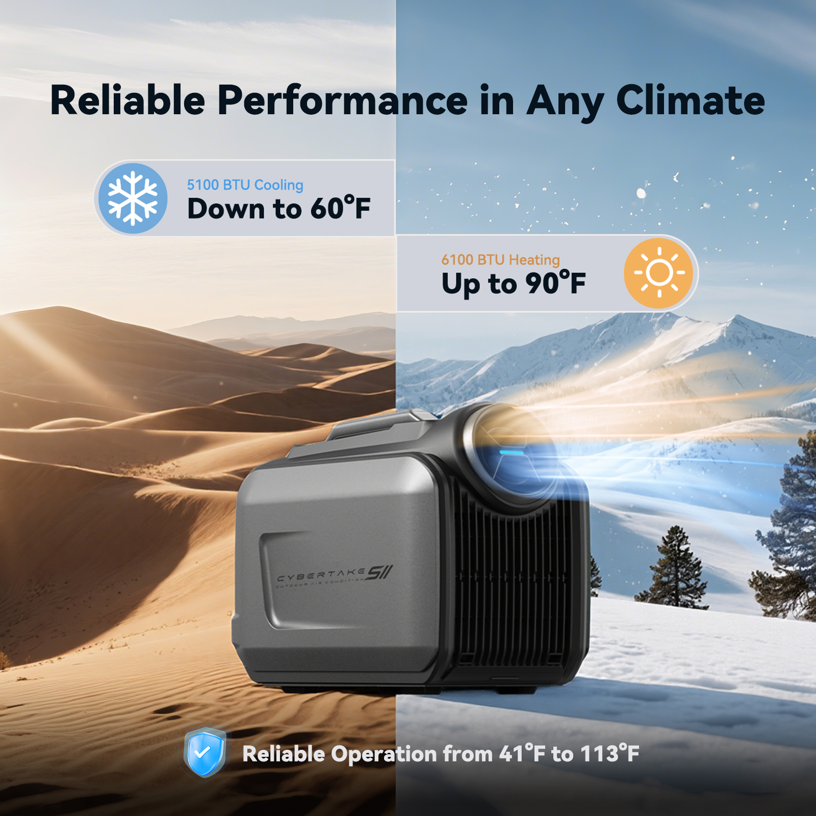 CYBERTAKE S2 Pro Portable Air  - Outdoor Camping Air Conditioner บทวิจารณ์และราคา