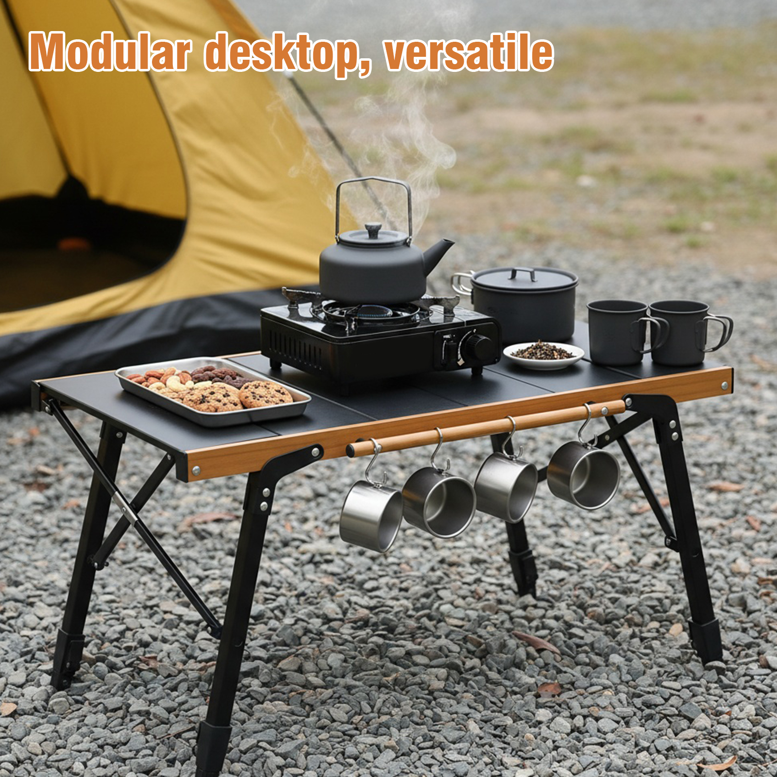 Portable Camping Table with St - Outdoor Camping Table With Storage บทวิจารณ์และราคา