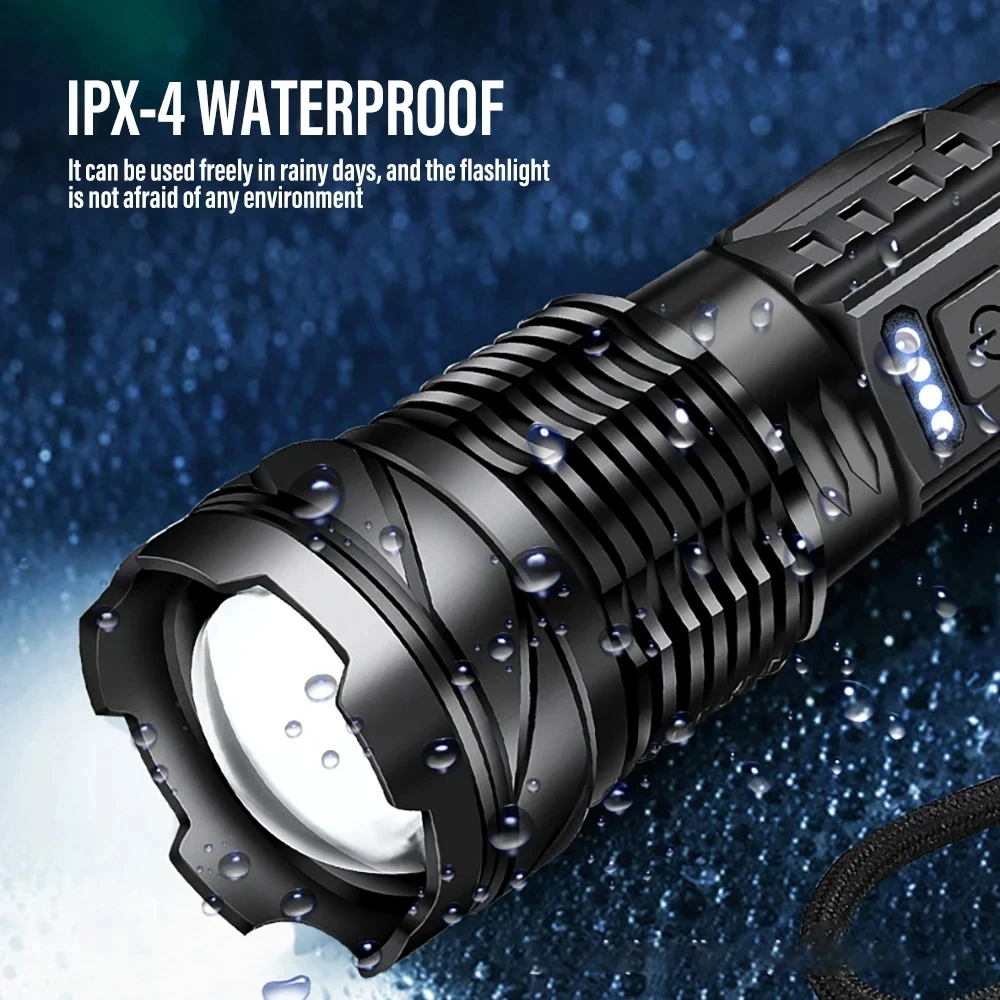 Powerful LED Flashlight Rechar - Outdoor Camping Hiking บทวิจารณ์และราคา