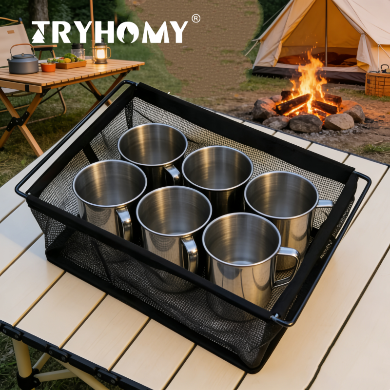 Tryhomy Igt 1  Unit Basket Dra - Outdoor Camping Table With Storage บทวิจารณ์และราคา