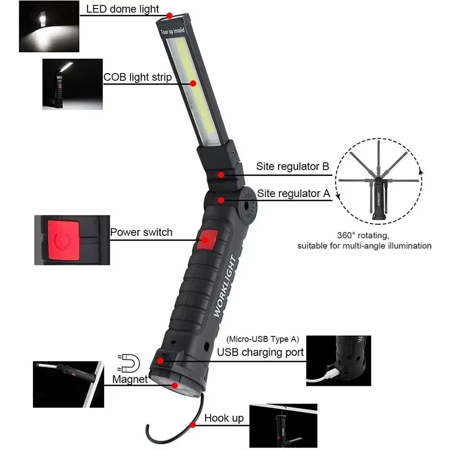 Portable LED Flashlight with M - Outdoor Camping Lamp บทวิจารณ์และราคา