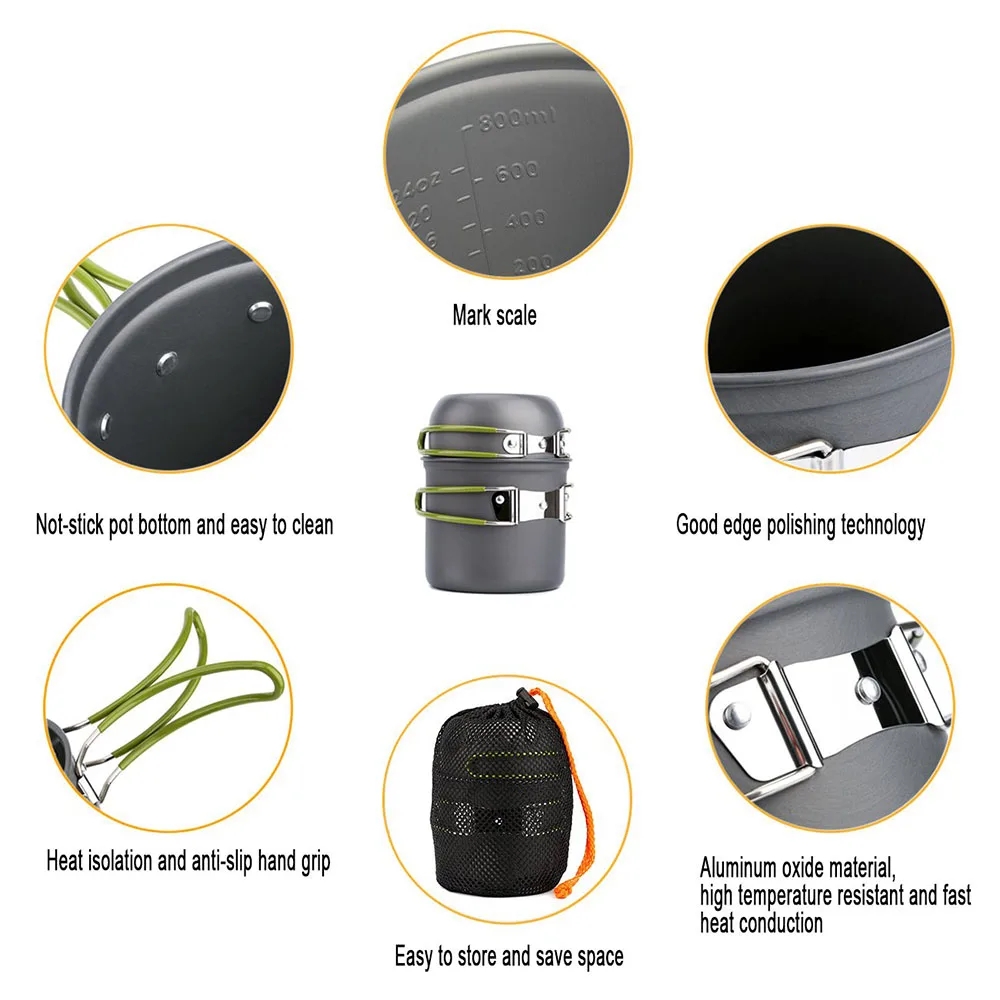 Camping Cookware Mess Kit Ultr - Camp Utensil Set บทวิจารณ์และราคา