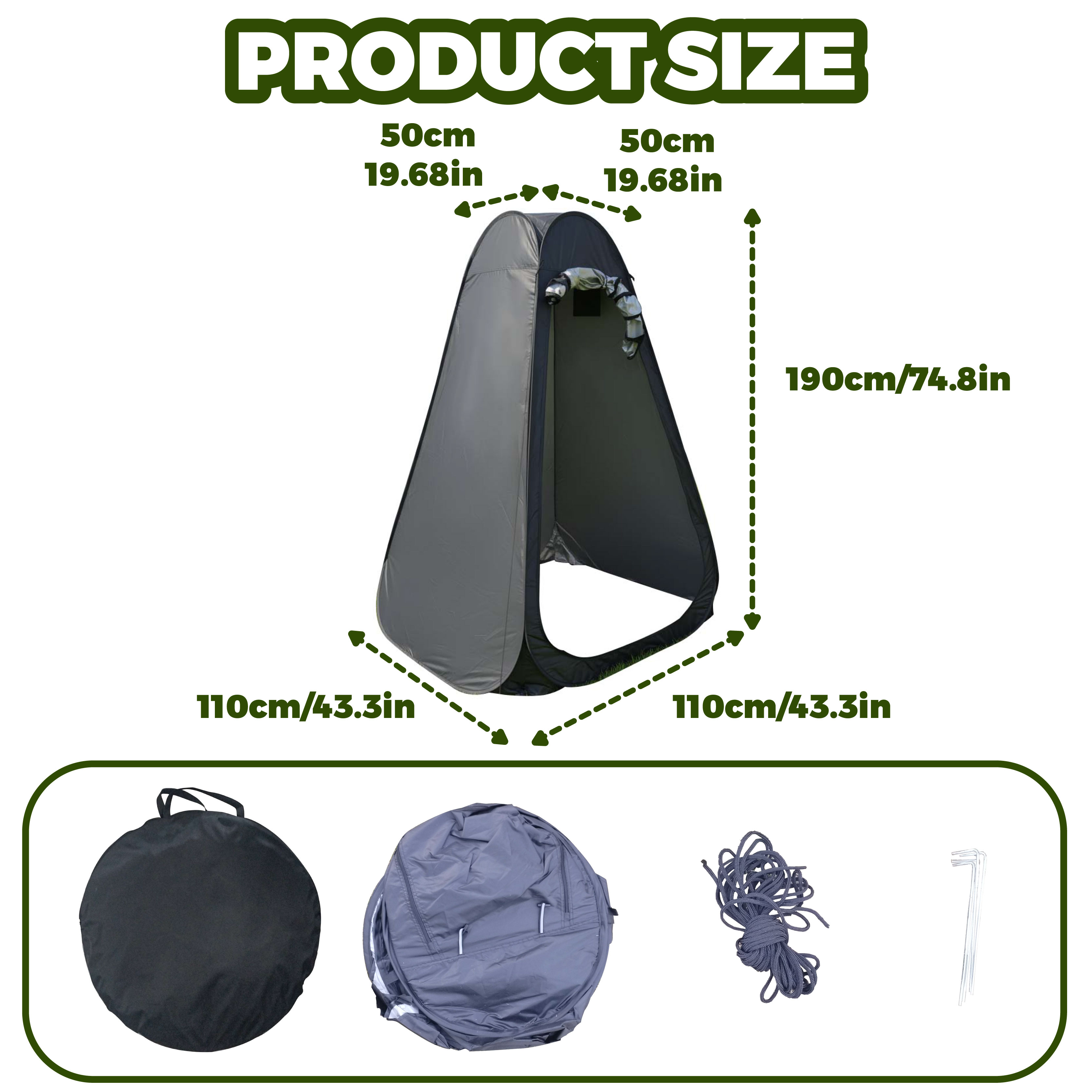 Portable Pop-Up Privacy Tent O - Outdoor Camping Gazebo บทวิจารณ์และราคา