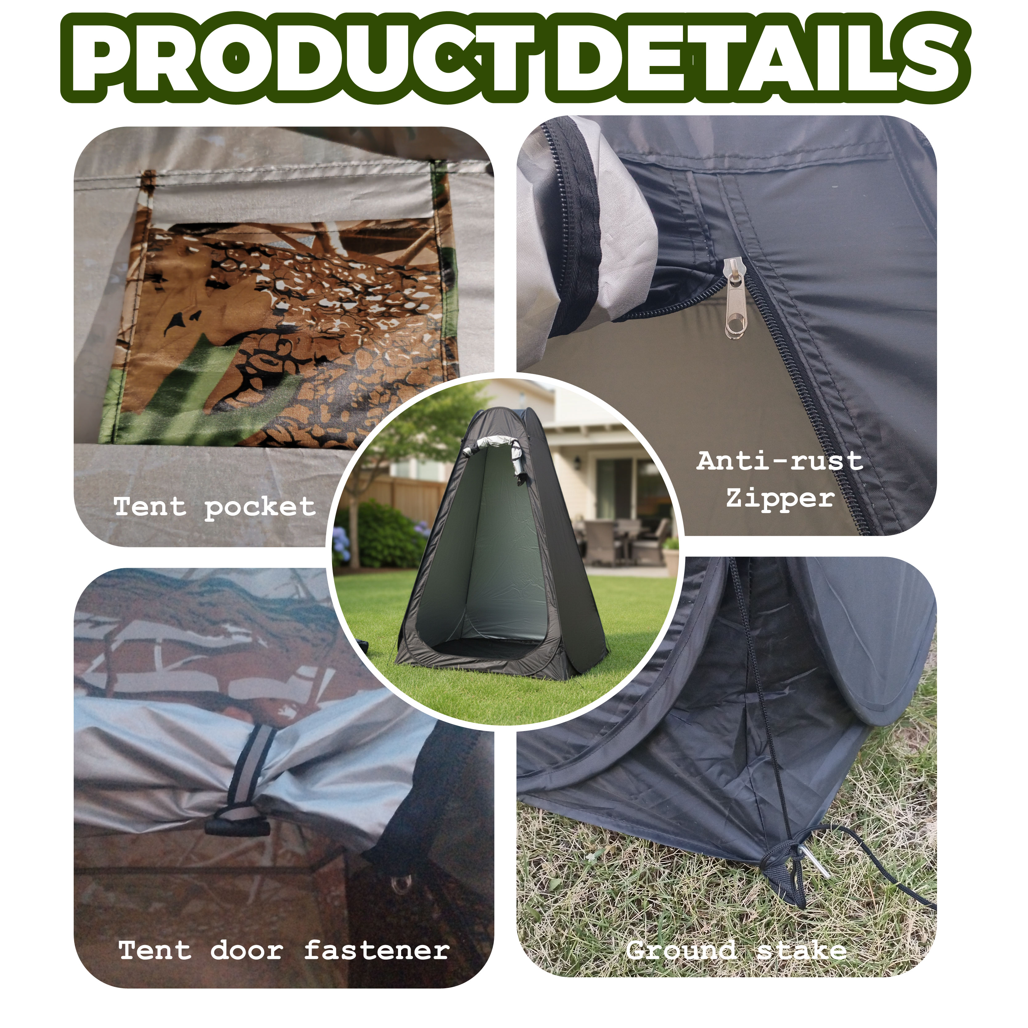 Portable Pop-Up Privacy Tent O - Outdoor Camping Gazebo บทวิจารณ์และราคา
