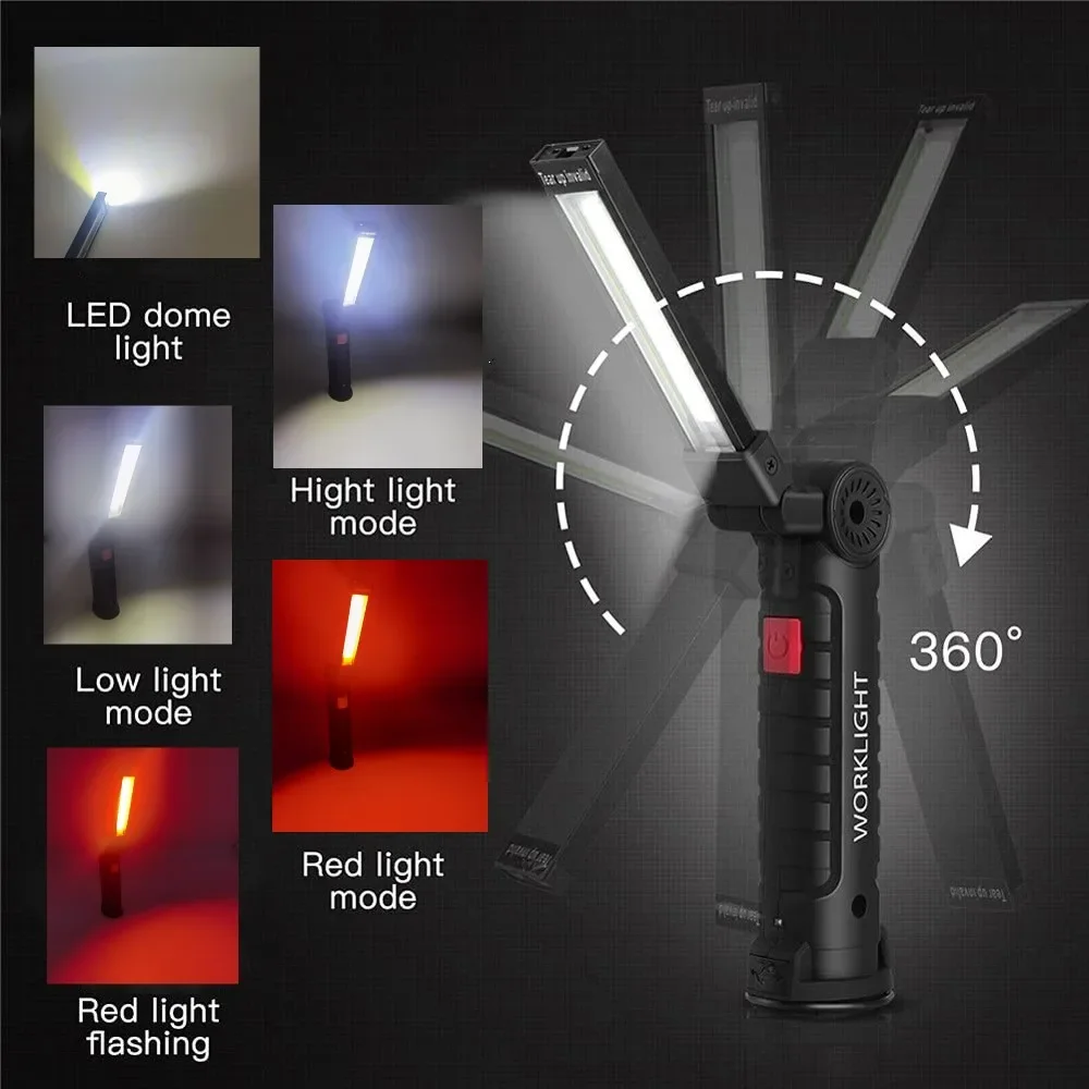 Portable COB LED Flashlight US - Outdoor Camping Lamp บทวิจารณ์และราคา
