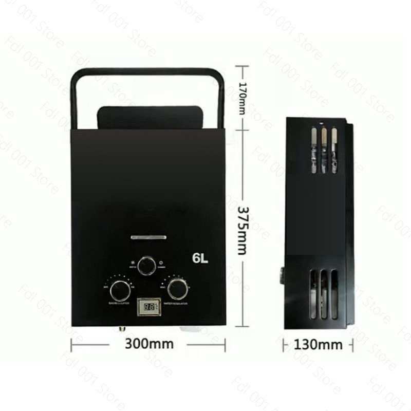 6L Portable Tankless Gas Water - Outdoor Camping Hot Water Shower บทวิจารณ์และราคา