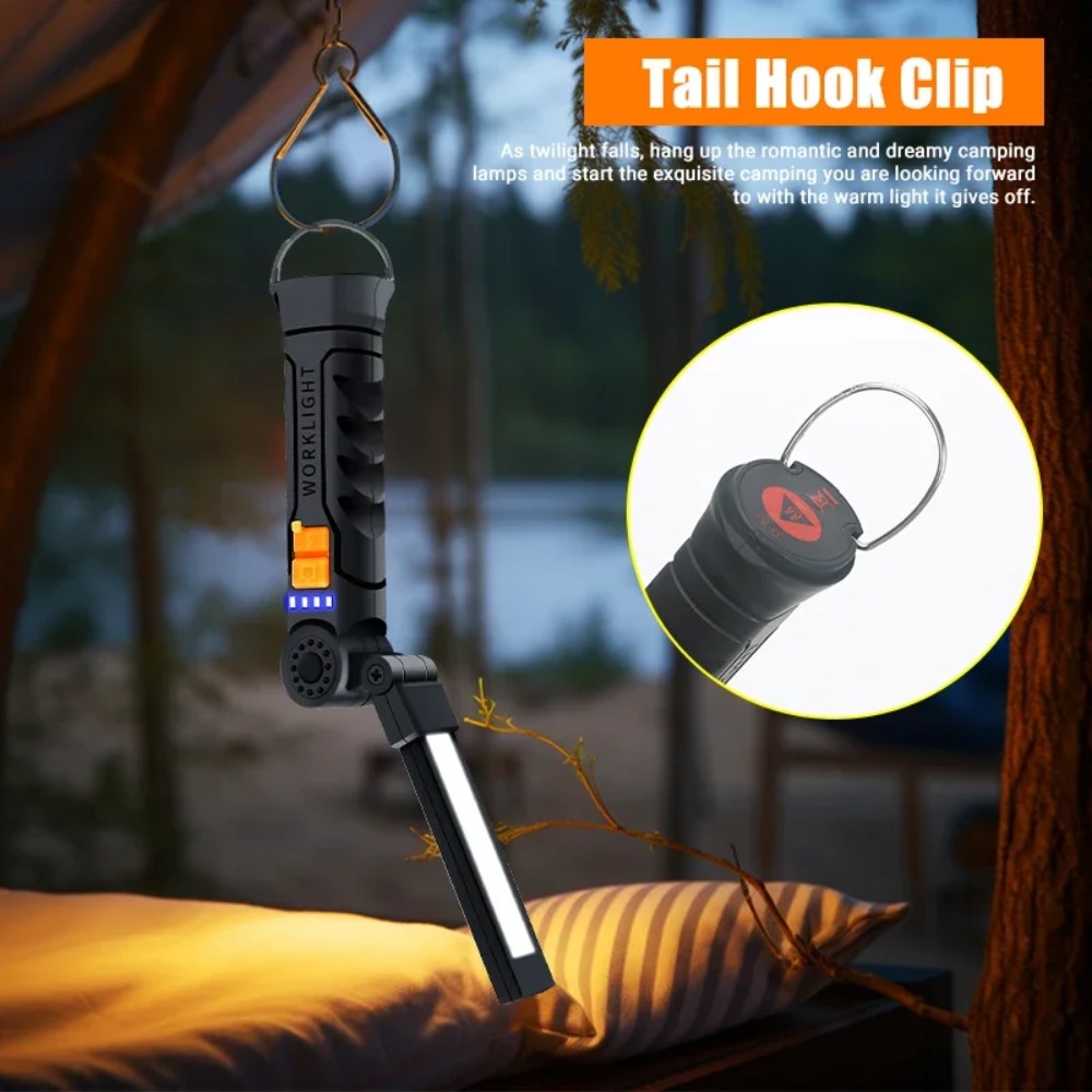 Portable COB LED Flashlight US - Outdoor Camping Lamp บทวิจารณ์และราคา