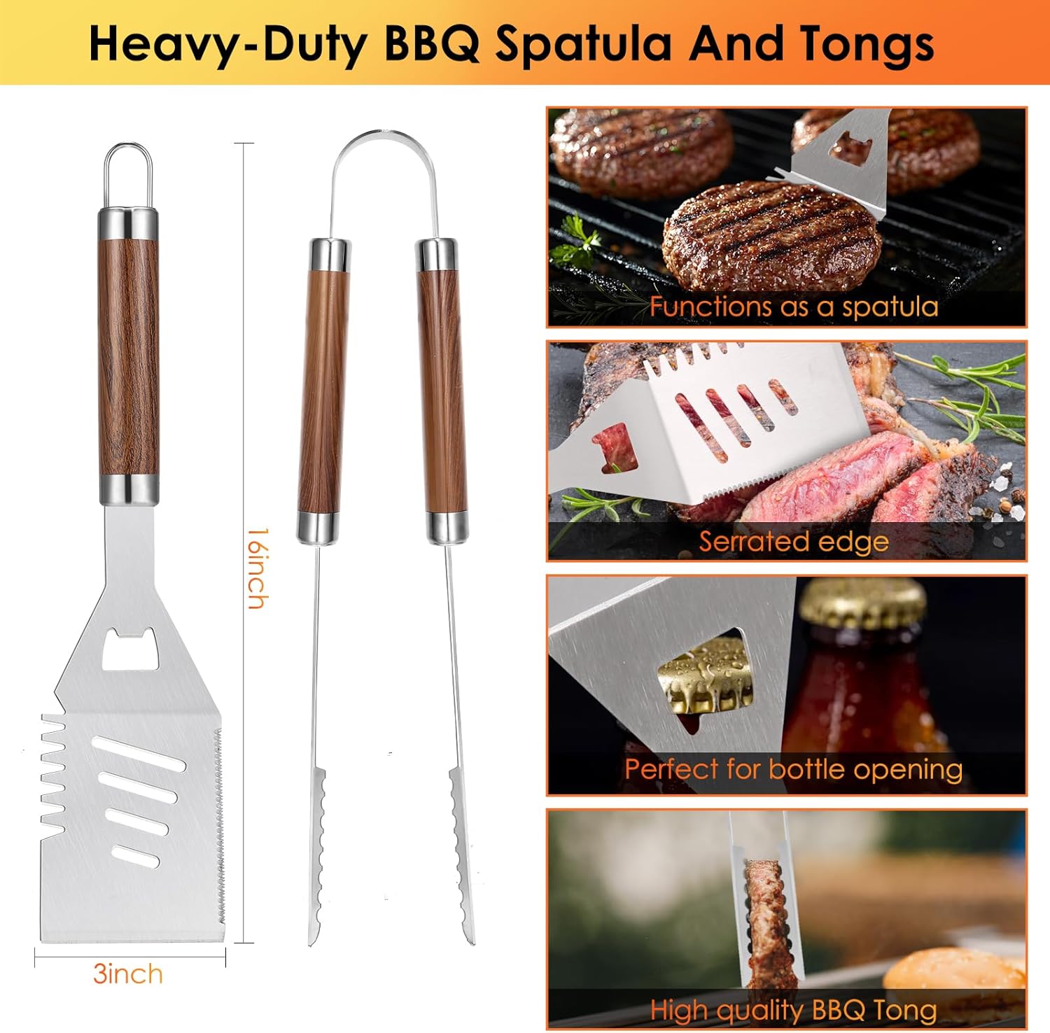 34Pcs Heavy Duty Grill Tools S - Camp Utensil Set บทวิจารณ์และราคา