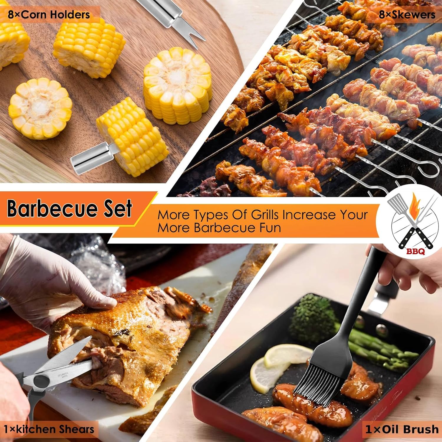 34Pcs Heavy Duty Grill Tools S - Camp Utensil Set บทวิจารณ์และราคา