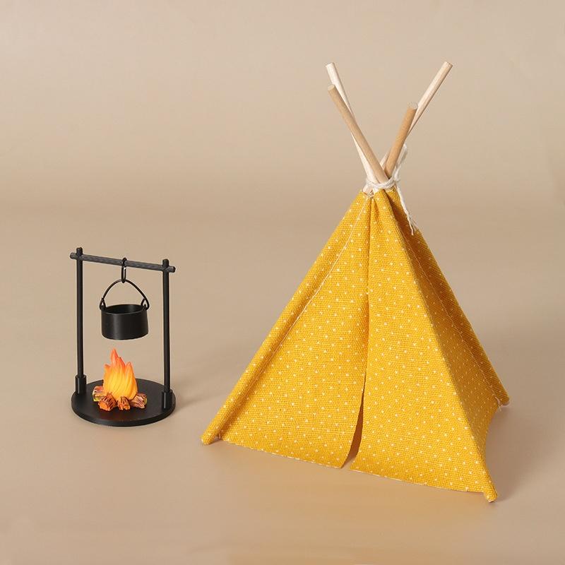 🛒1:12 Scale Camping Tent Model - Outdoor Camping Gazebo บทวิจารณ์และราคา