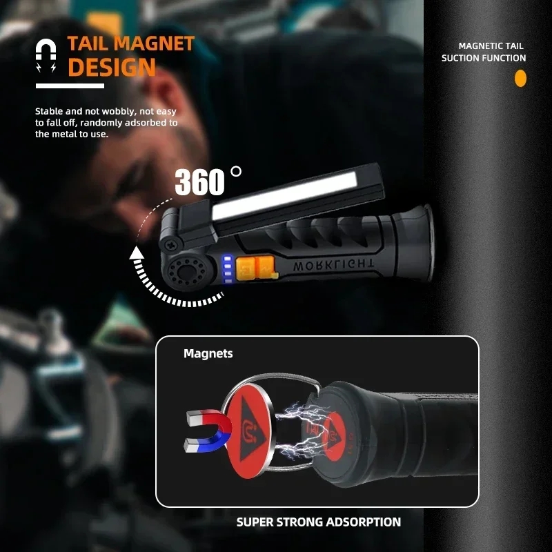 Portable COB LED Flashlight US - Outdoor Camping Lamp บทวิจารณ์และราคา