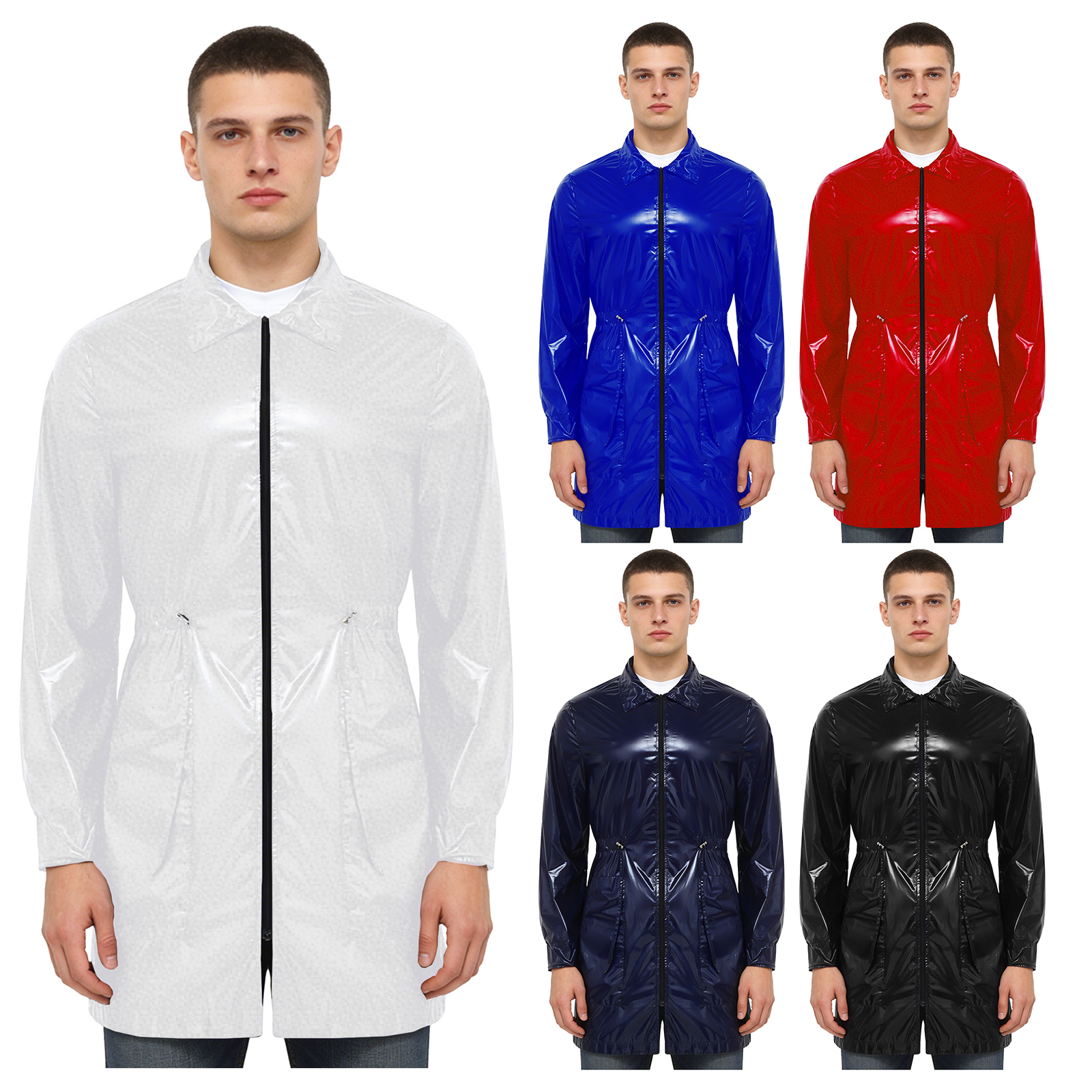 Mens Waterproof Rain Jacket Co - Outdoor Camping Hiking บทวิจารณ์และราคา