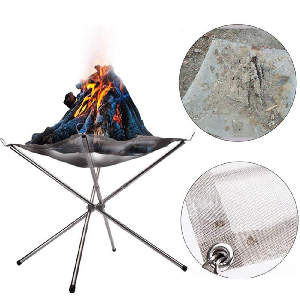 Folding Portable Steel Mesh Ca - Outdoor Camping Fire Pit บทวิจารณ์และราคา