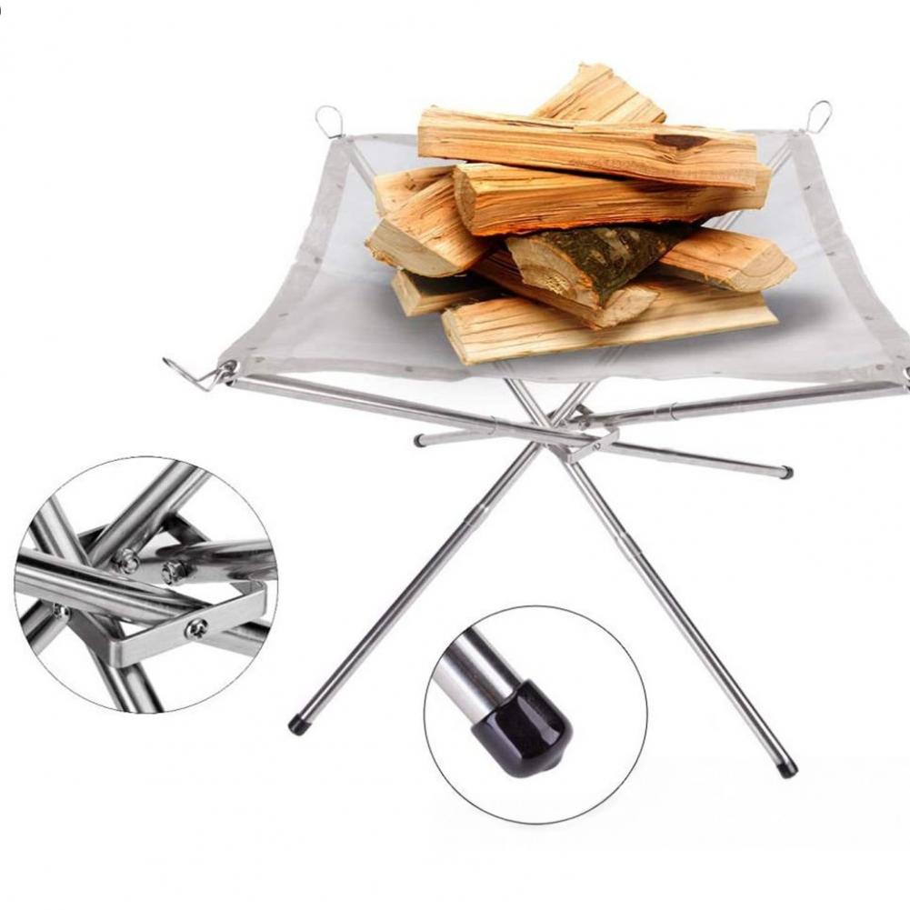 Folding Portable Steel Mesh Ca - Outdoor Camping Fire Pit บทวิจารณ์และราคา