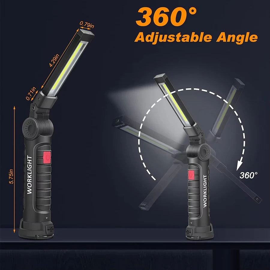 Rechargeable Magnetic Work Lig - Outdoor Camping Lamp บทวิจารณ์และราคา