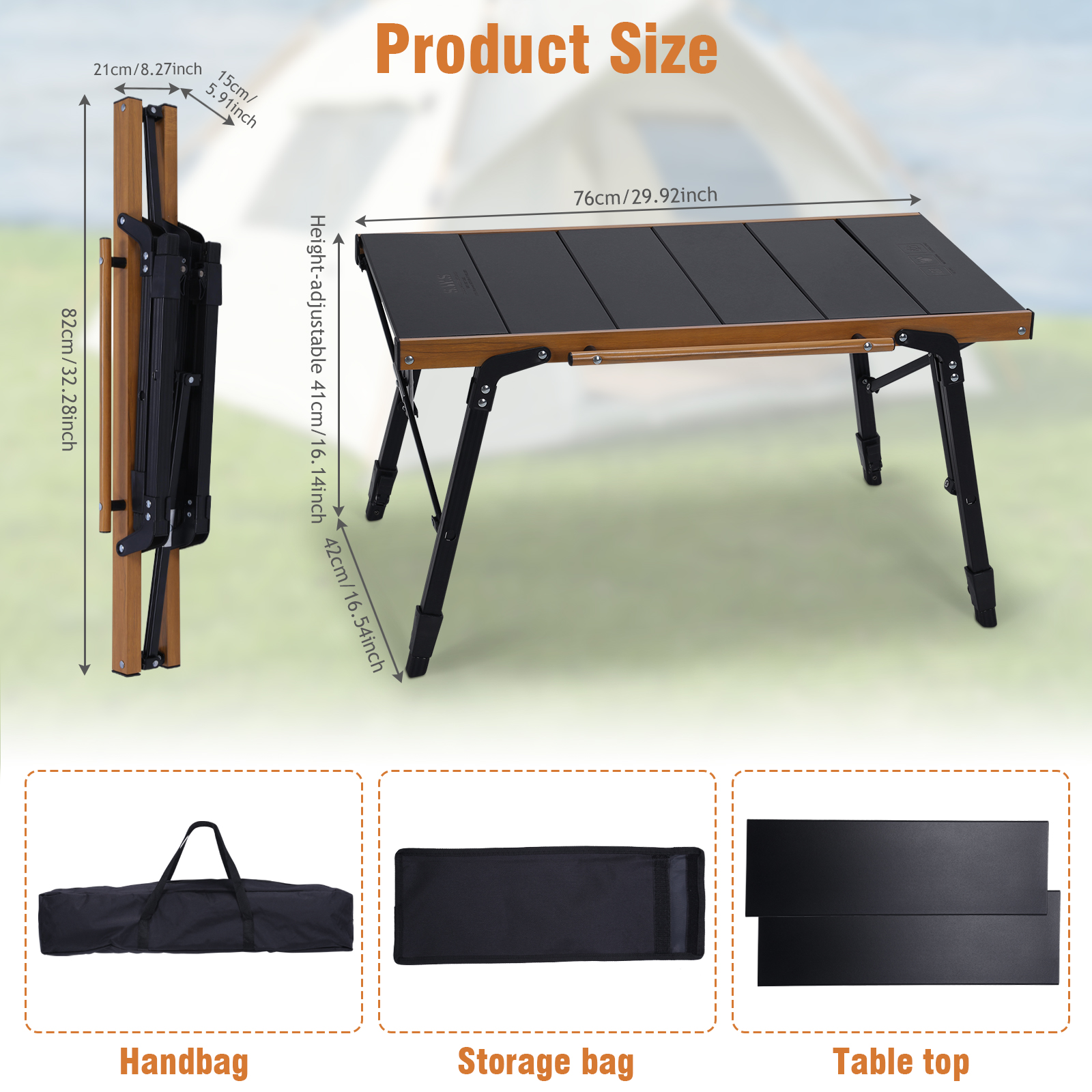Portable Camping Table with St - Outdoor Camping Table With Storage บทวิจารณ์และราคา