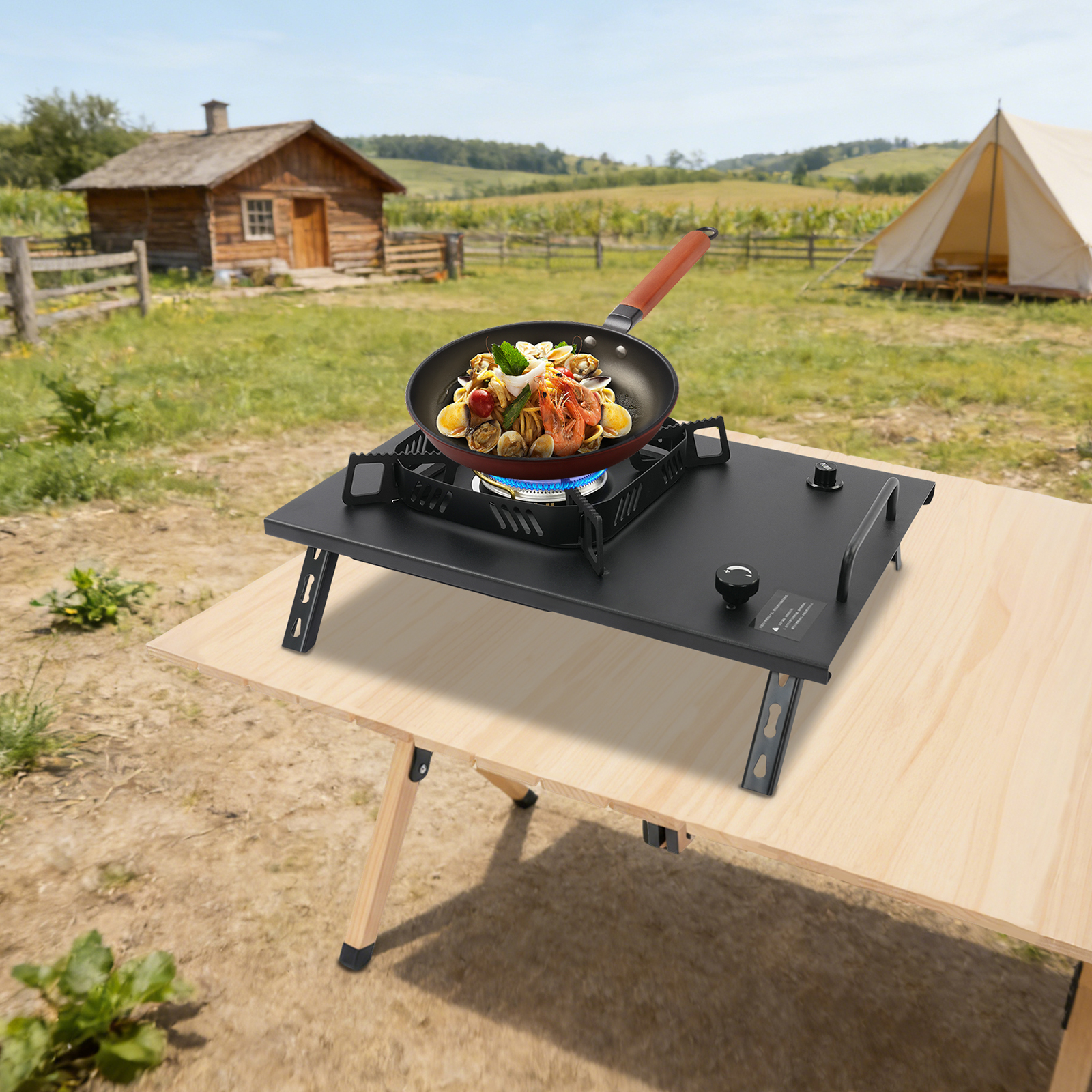 Black Outdoor Gas Stove, Folda - Outdoor Camp บทวิจารณ์และราคา
