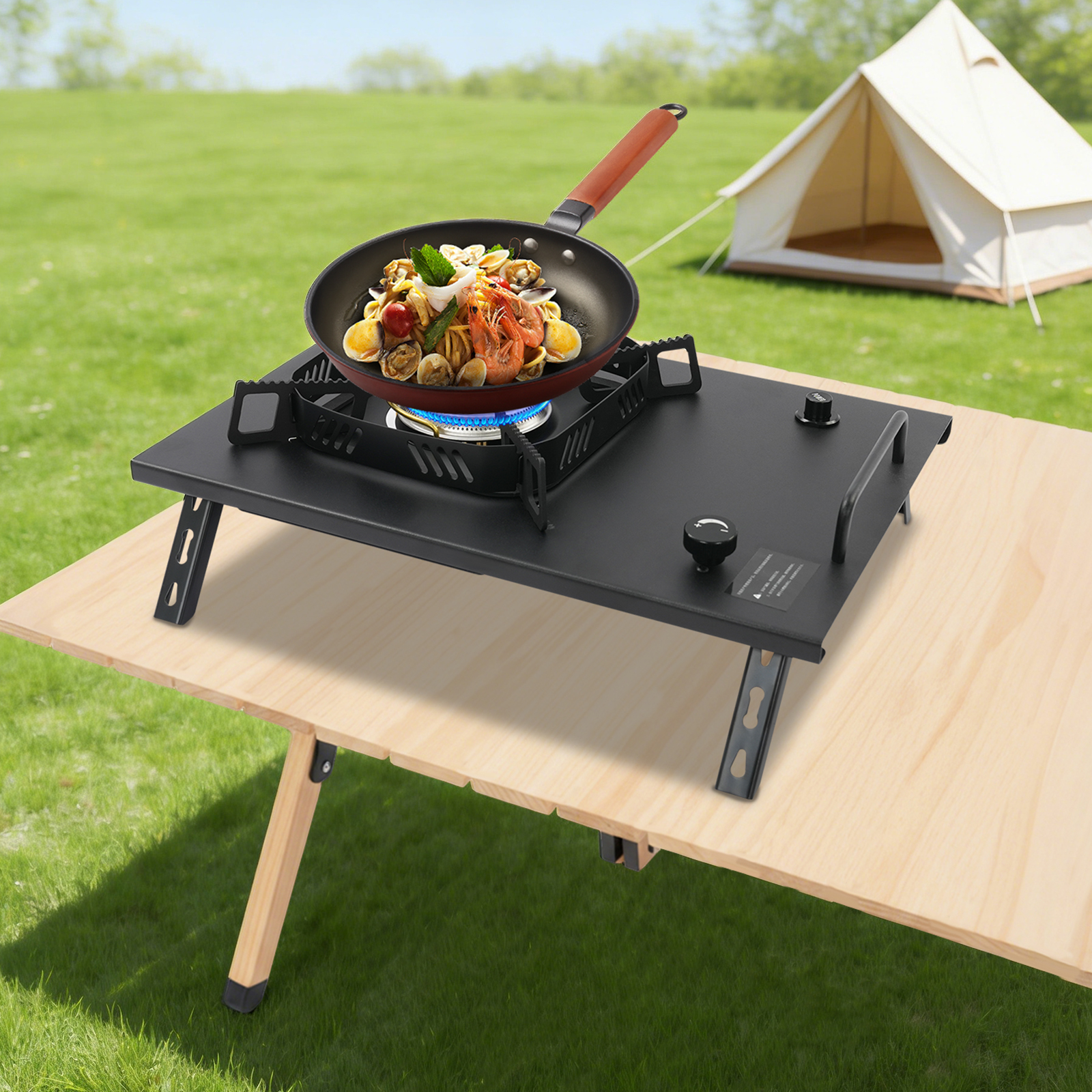 Black Outdoor Gas Stove, Folda - Outdoor Camp บทวิจารณ์และราคา