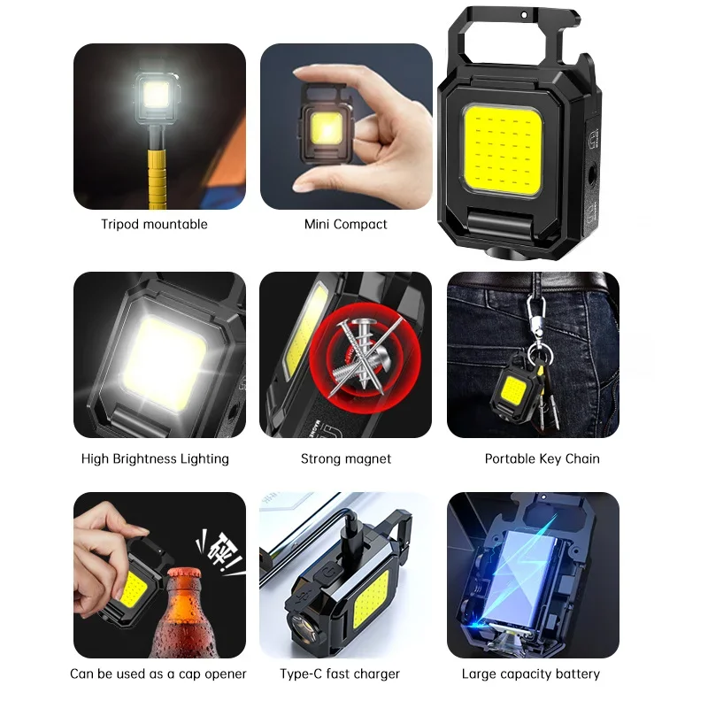 Mini Flashlight Keychain Light - Outdoor Camping Lamp บทวิจารณ์และราคา