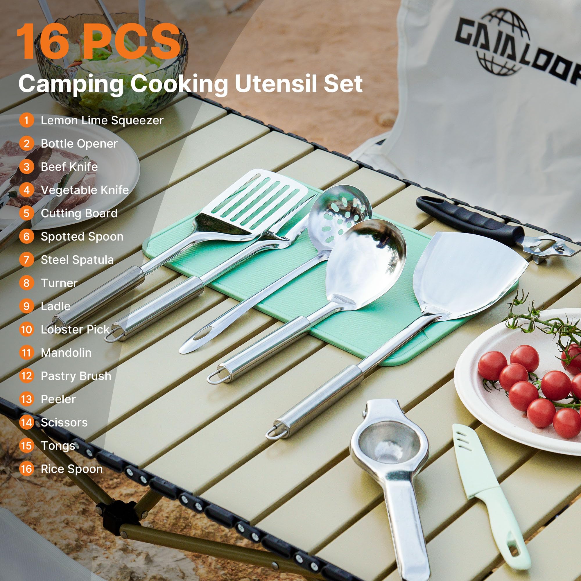 Camping Cooking Utensils Set C - Camp Utensil Set บทวิจารณ์และราคา