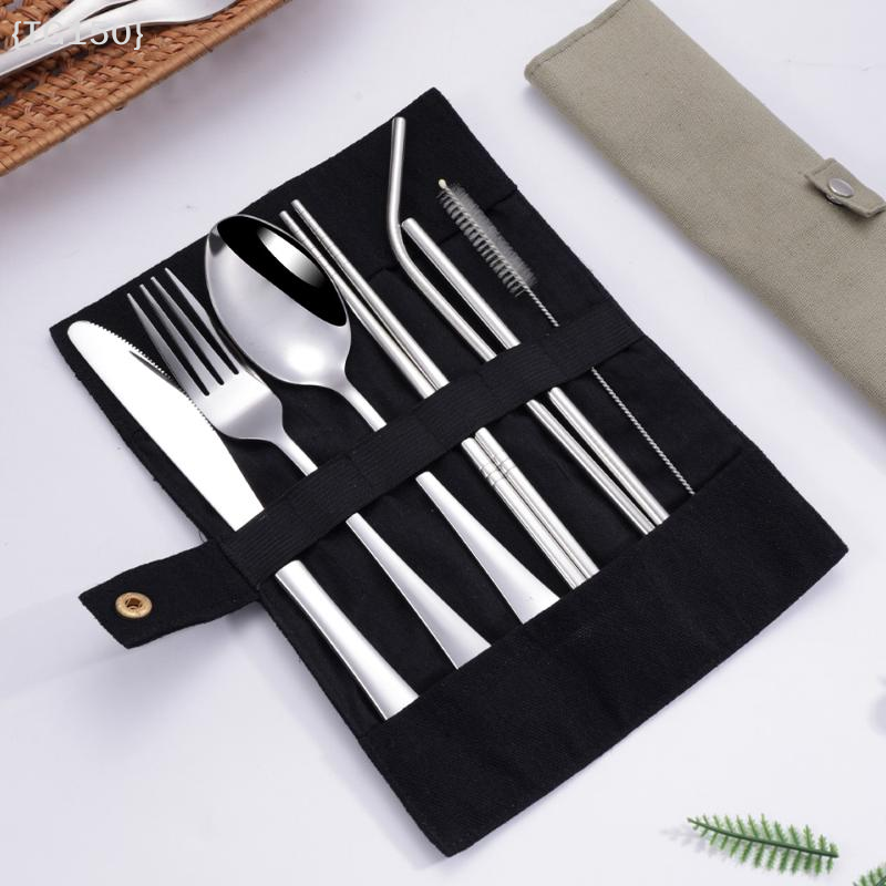 【TG150】8Pcs Portable Stainless - Camp Utensil Set บทวิจารณ์และราคา