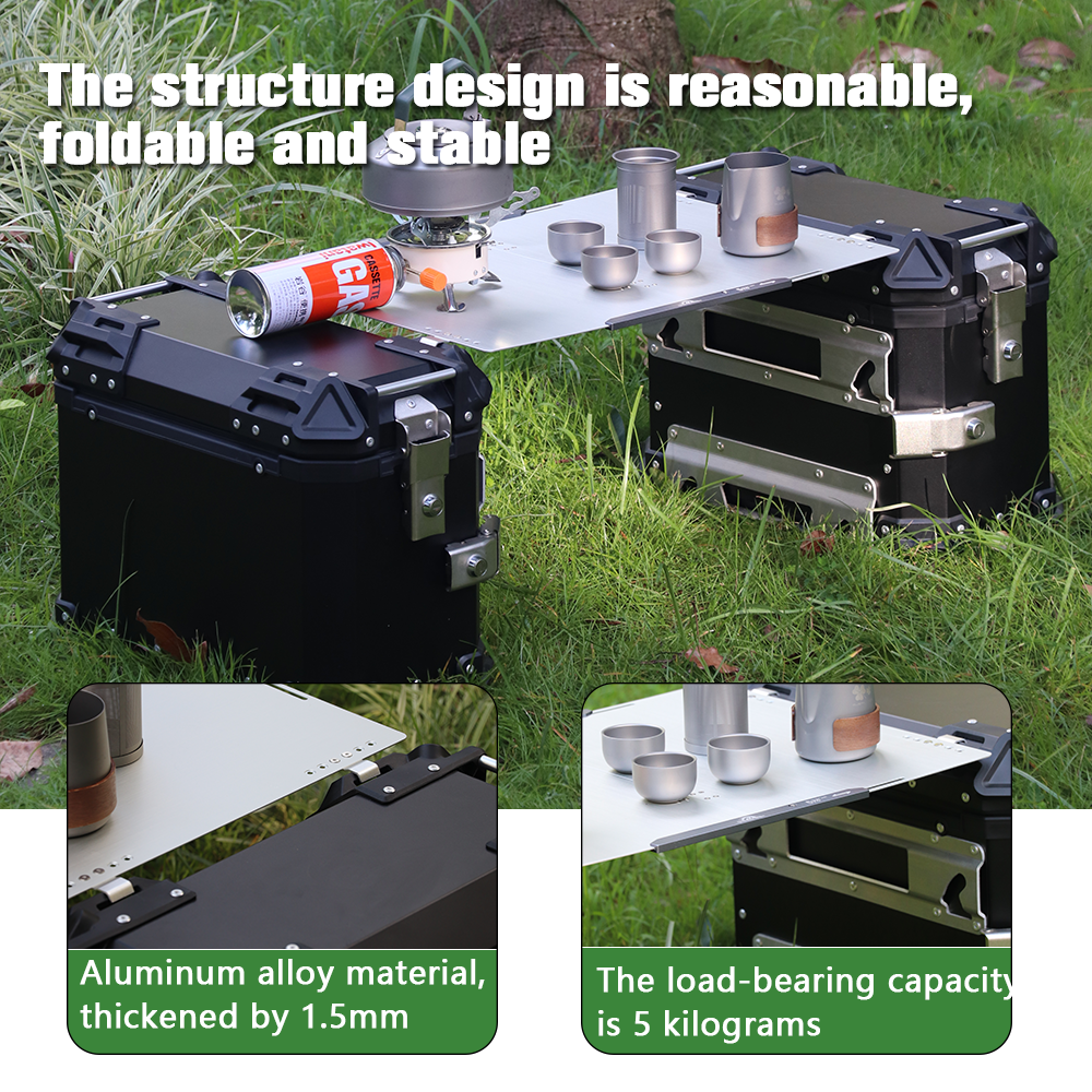 Motorcycle aluminum alloy fold - Outdoor Camping Table With Storage บทวิจารณ์และราคา