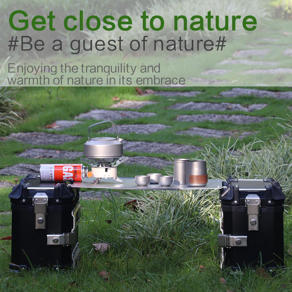 Motorcycle aluminum alloy fold - Outdoor Camping Table With Storage บทวิจารณ์และราคา