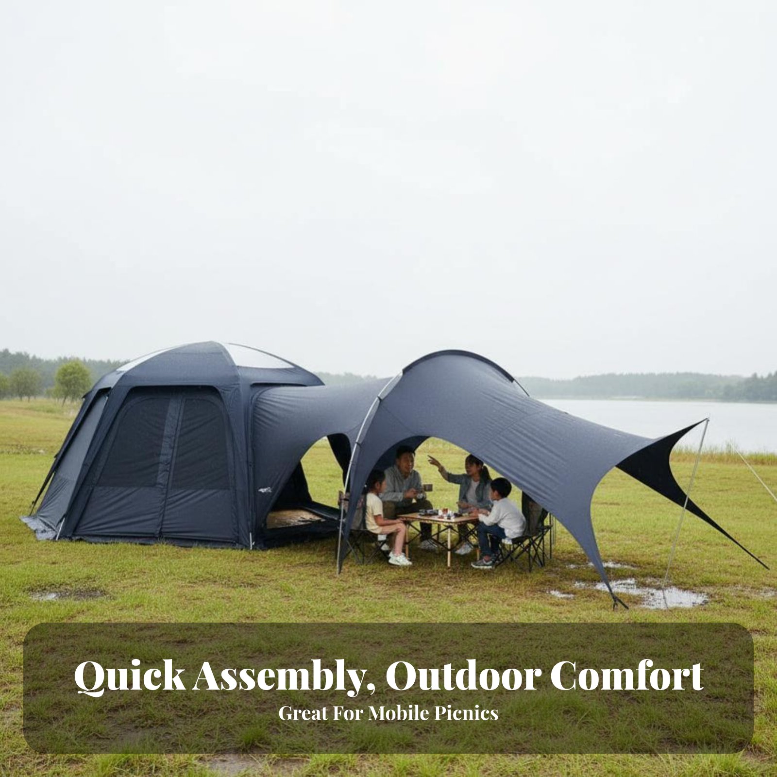 Car Tail Awning Tent, UPF 50+  - Outdoor Camping Car Tail Tent บทวิจารณ์และราคา