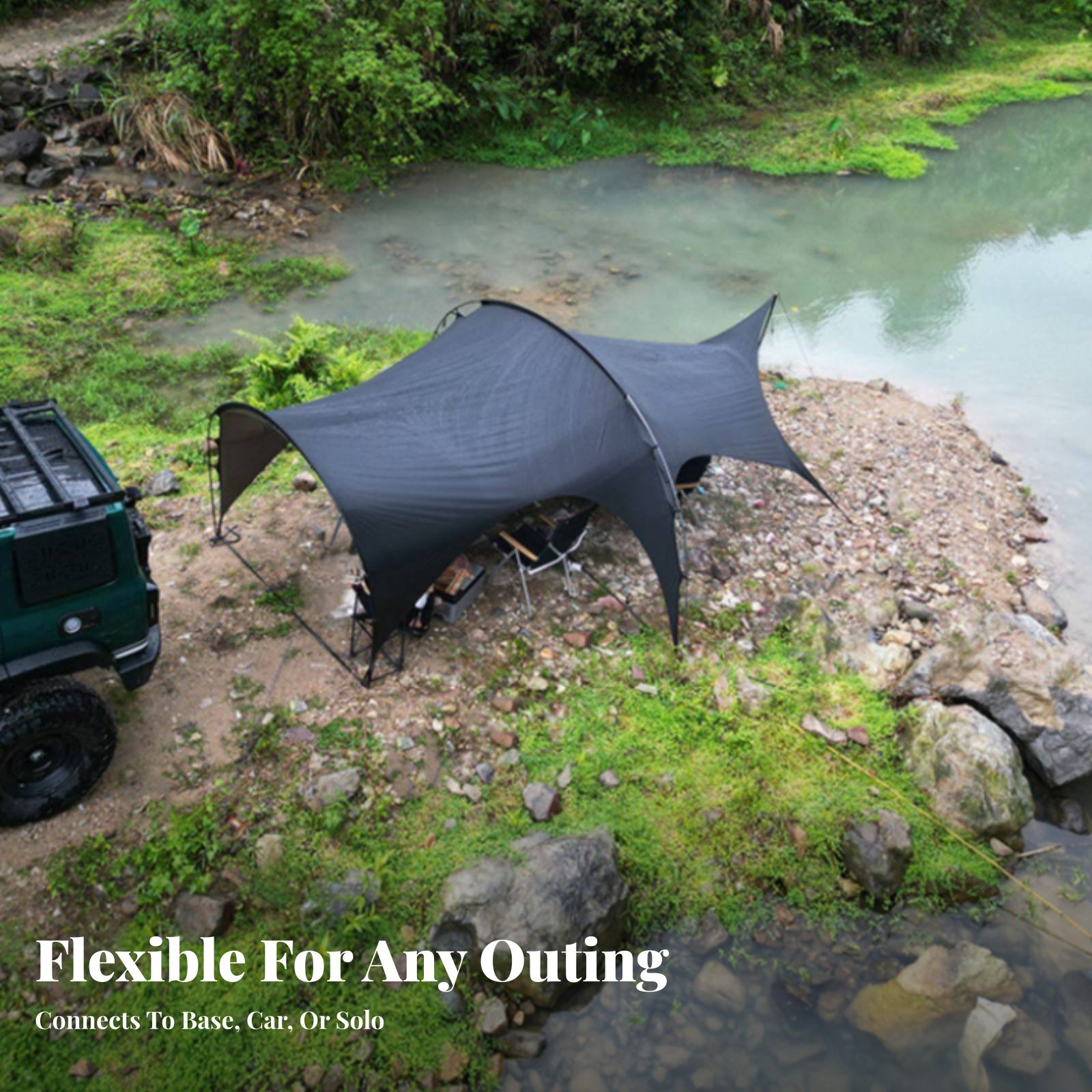 Car Tail Awning Tent, UPF 50+  - Outdoor Camping Car Tail Tent บทวิจารณ์และราคา