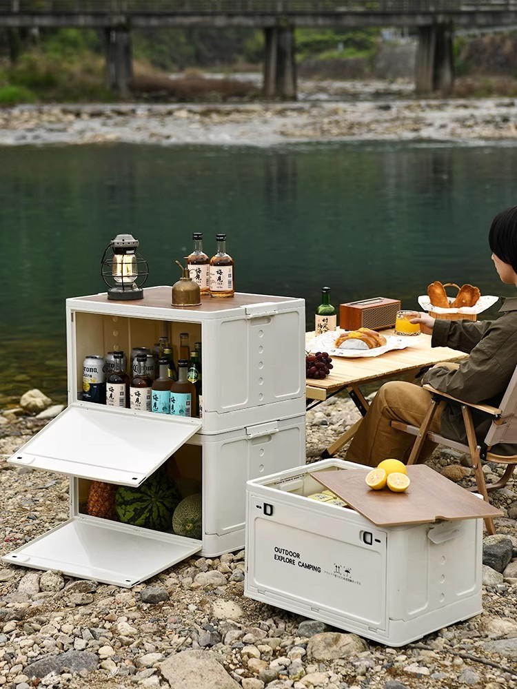 Outdoor Storage Box with Woode - Outdoor Camping Vehicle บทวิจารณ์และราคา