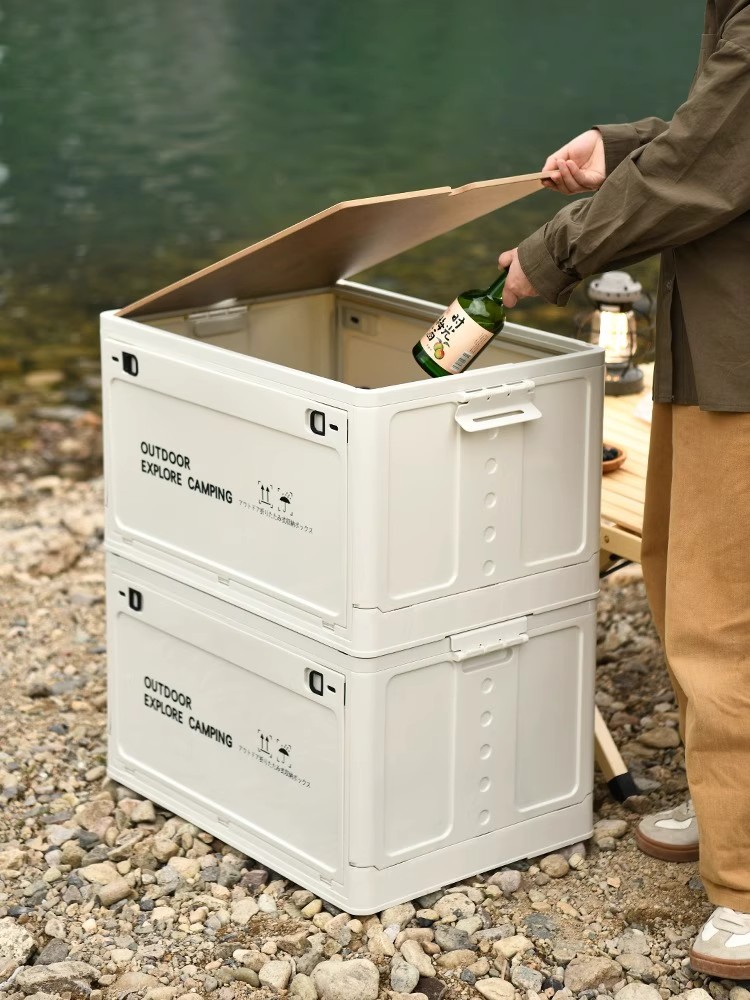 Outdoor Storage Box with Woode - Outdoor Camping Vehicle บทวิจารณ์และราคา