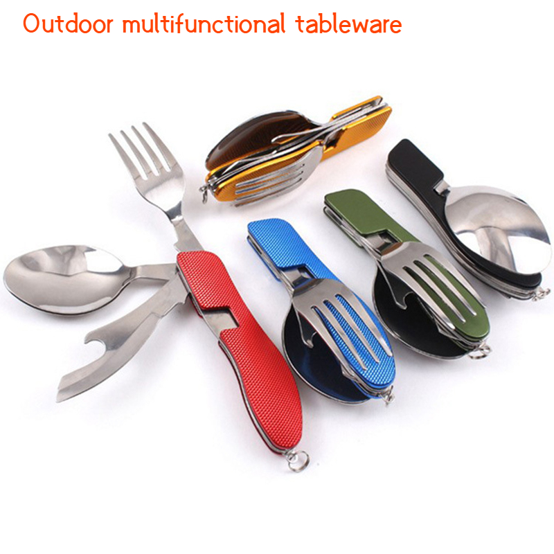 Stainless Steel cutlery 4 In 1 - Camp Utensil Set บทวิจารณ์และราคา