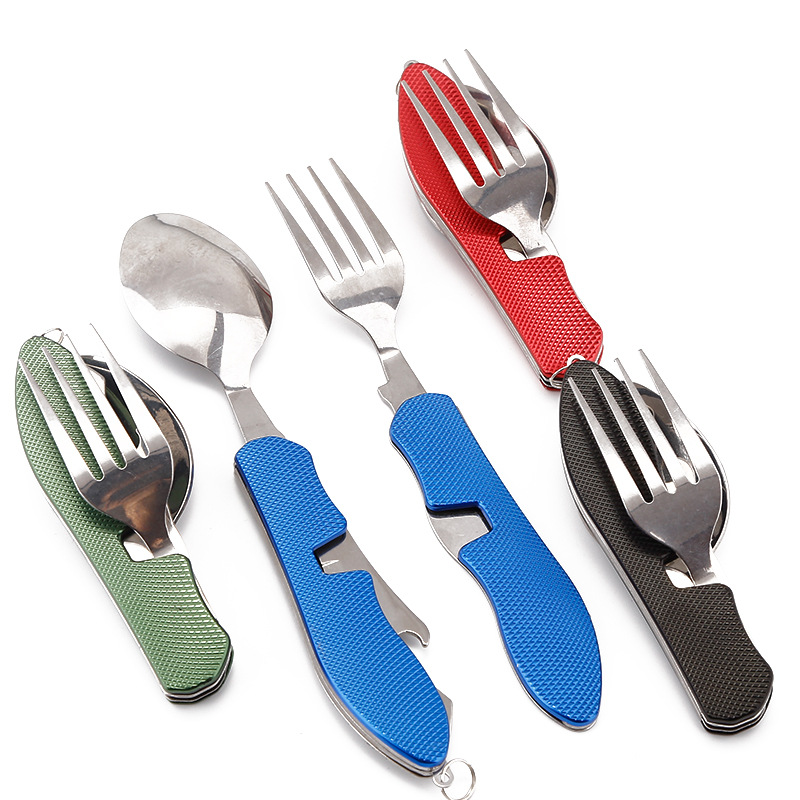 Stainless Steel cutlery 4 In 1 - Camp Utensil Set บทวิจารณ์และราคา