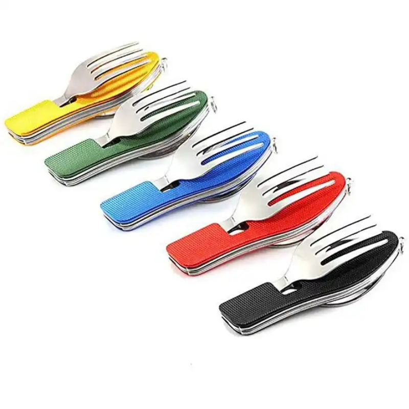 Stainless Steel cutlery 4 In 1 - Camp Utensil Set บทวิจารณ์และราคา