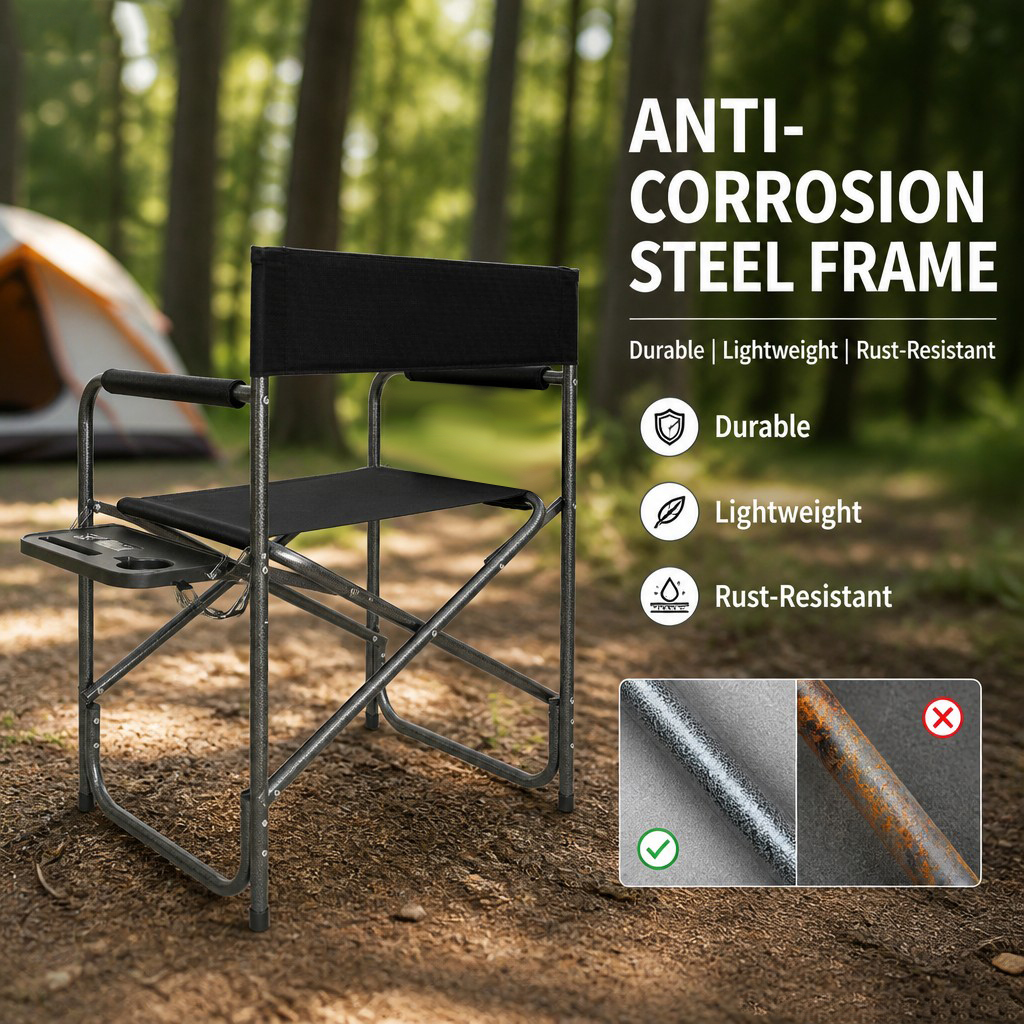 2PCS Portable Outdoor Chair wi - Outdoor Camping Table With Storage บทวิจารณ์และราคา