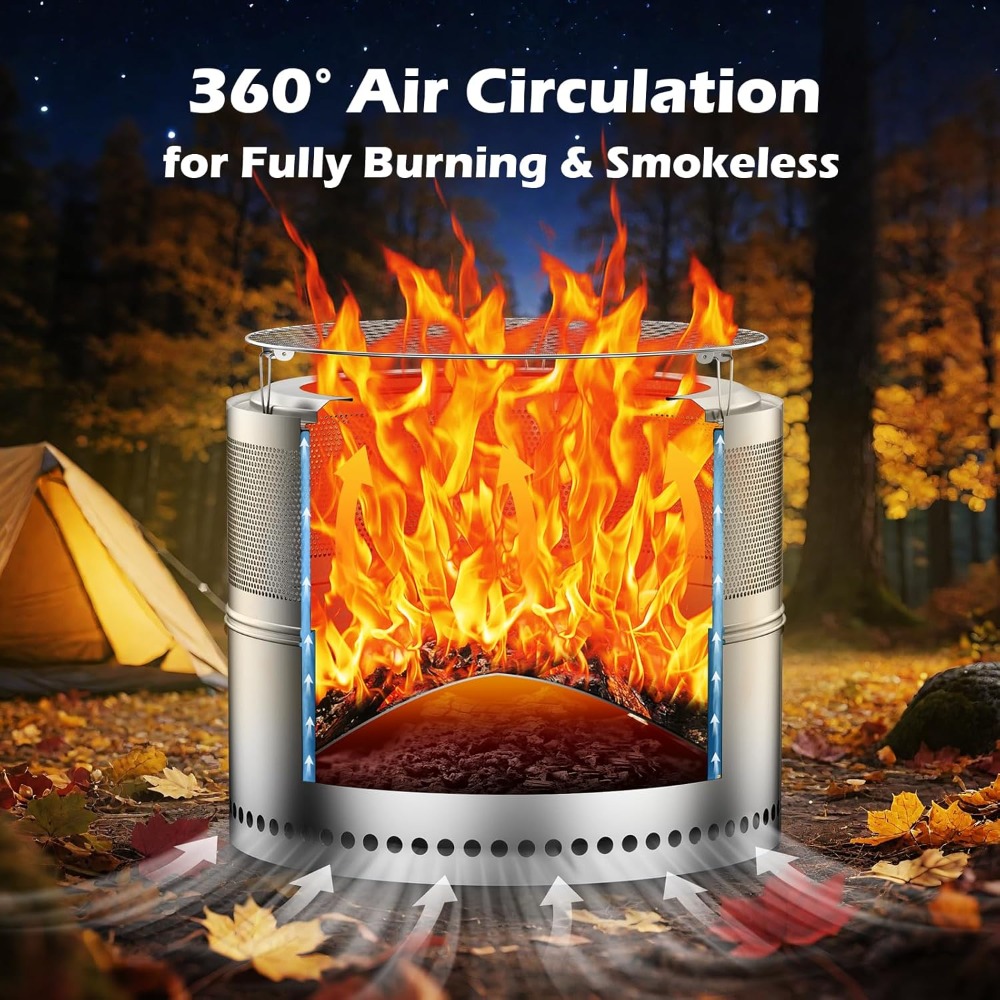 Smokeless Fire Pit Outdoor, 20 - Outdoor Camping Fire Pit บทวิจารณ์และราคา